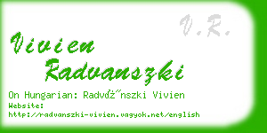 vivien radvanszki business card